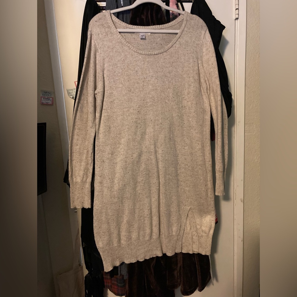 Light beige sweater dress